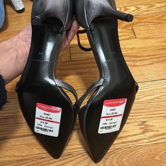 Charles David leather stiletto strap heels - Picture 4 of 6